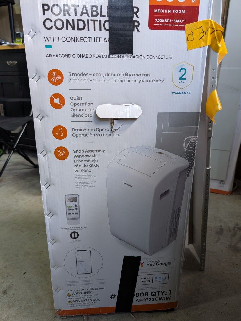 Hisense air conditioner 7000BTU