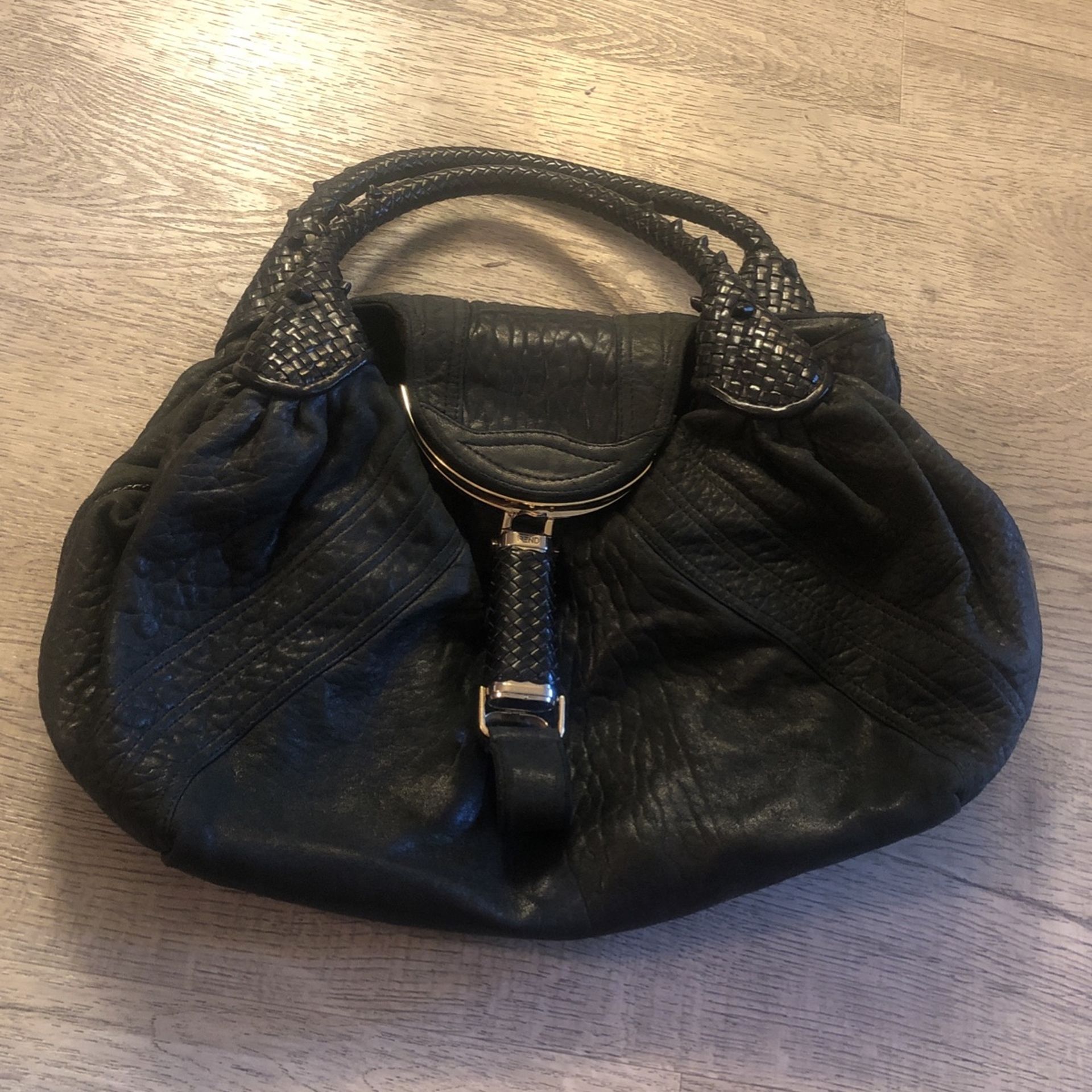 Fendi SPY Black Leather Bag