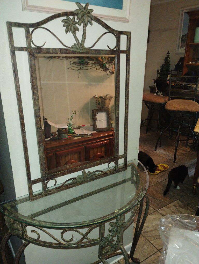 Entry Way Table And Mirror