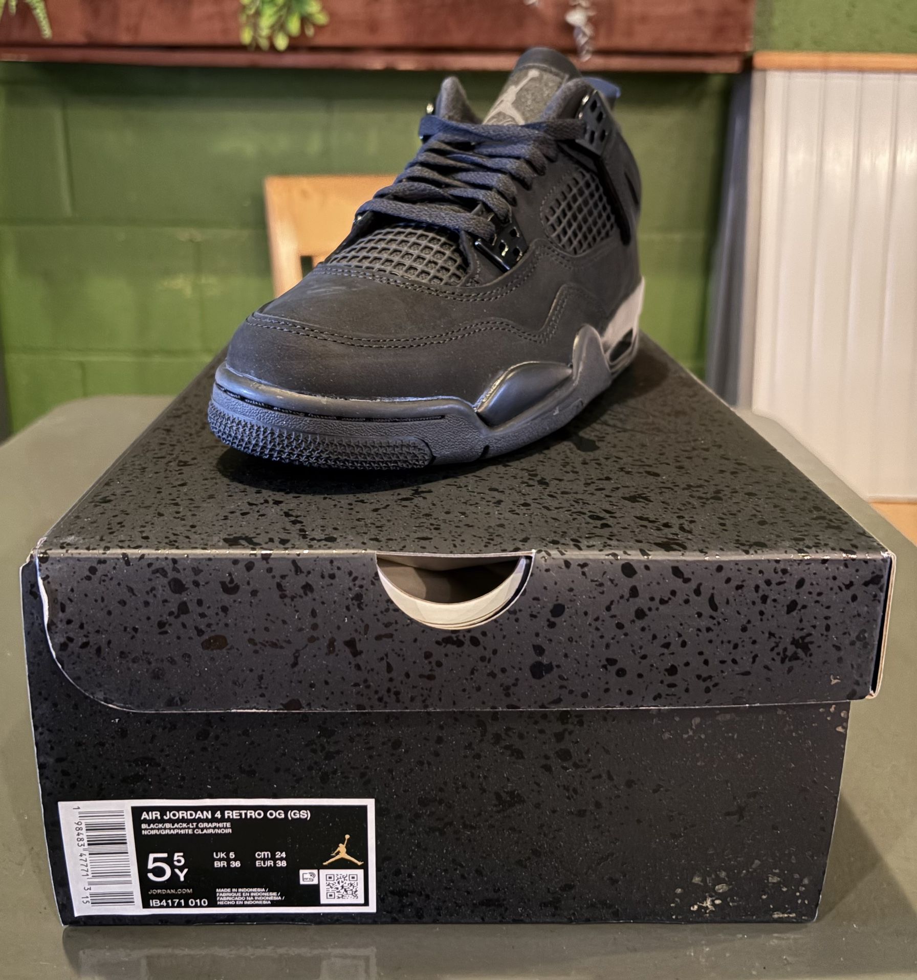 Jordan 4 Black Cat GS Size 5.5