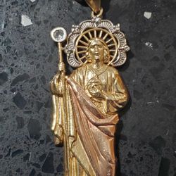 14k Gold San Judas Pendent 