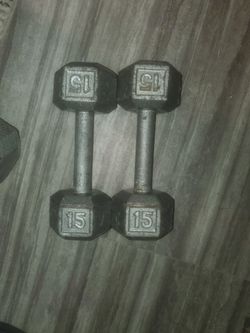 2 15lbs Dumbells