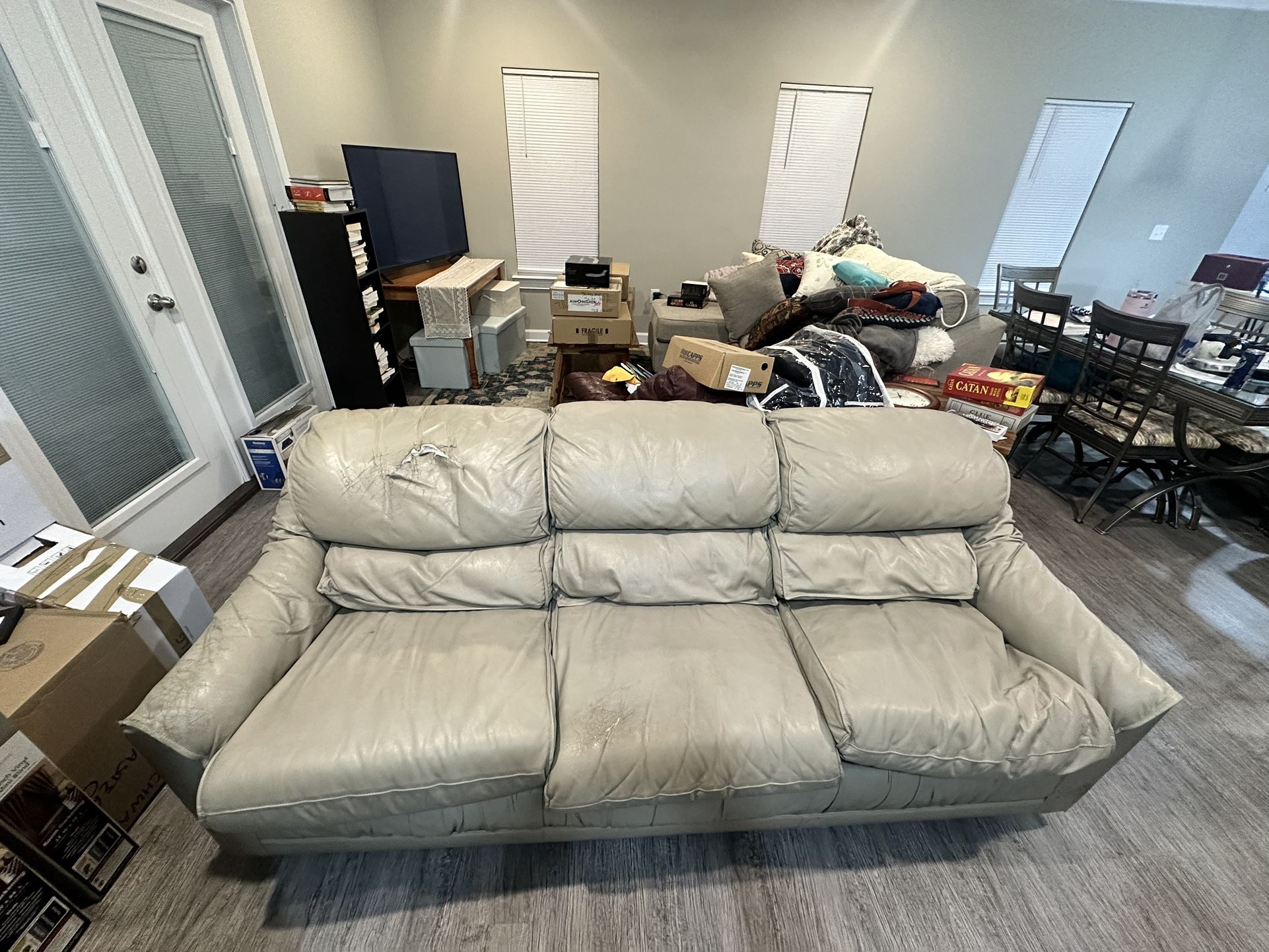 Three Seat Leather Couch
