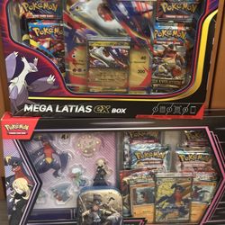Mega Latias EX Boxes And One Piece Tins 