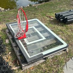 Glass Backboard And Rim