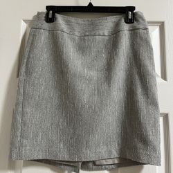 The Limited Light Gray Pencil Skirt – Subtle Shimmer, Size 4 (Fits Like 6/8)