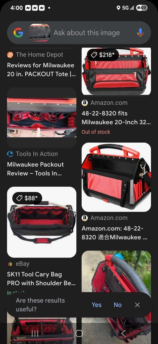 Nice tool bag Milwaukee.Use it 42 months for a job