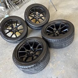 2015 - 2023 dodge charger / challenger hellcat redeye widebody srt satin black complete wheel set 