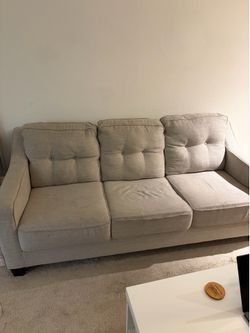 Gray 3-Seat Sofa Couch