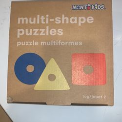 MontiKids multi-shape puzzle Wooden Montessori Toy