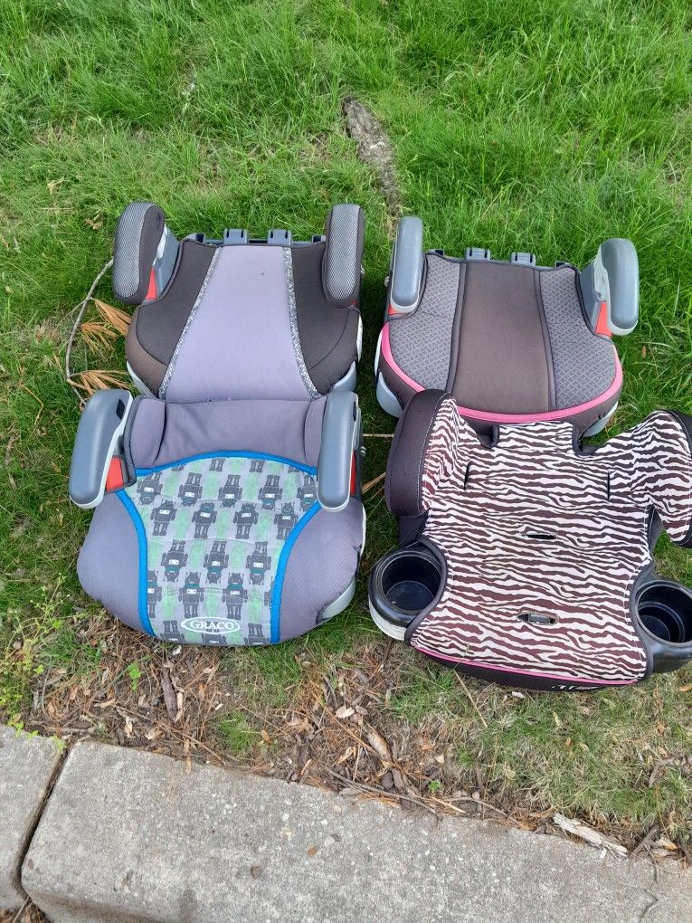 Used  Booster Seats First Four  Ten Each  Two  Green 15.00  Each