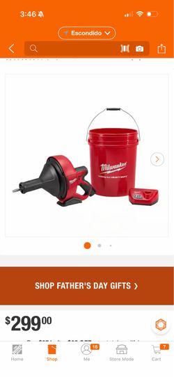 Milwaukee M12 drain snake auger