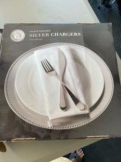 12 silver charger plates