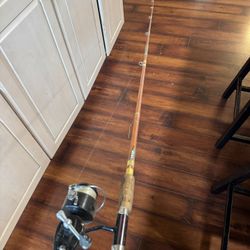 Vintage Eagle Claw Wright & McGill Powerlight fishing rod With Mitchell Garcia 300 reel.