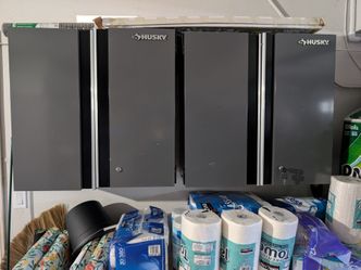 Husky Heavy Duty Welded Steel Wall Mounted Garage Cabinet