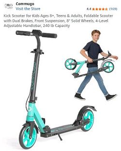 Commugo Kick Scooter Agua Color ( Brand New, Never Used ) For $50