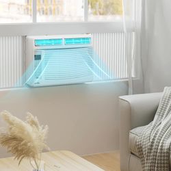 mollie 6,000 BTU Smart Window Air Conditioner with Wi-Fi Connected, Window AC Unit Cools up to 250 Sq.Ft., Remote/App Control, with Easy Install Kit, 