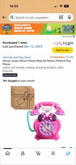 Disney Junior Minnie Mouse Rotary Pretend Play Phone