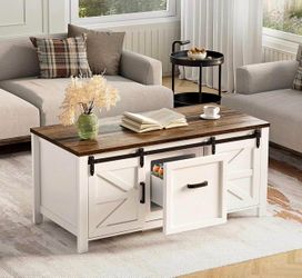 Coffee table with  mini refrigerator