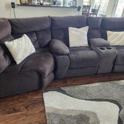 BROWN COUCH - Recliner Love Seat & Sectional Corner