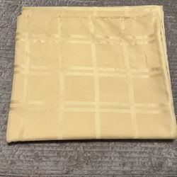 140”x60” Yellow Fabric Tablecloth 