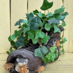 Resin Mice Boot Shoe Plant Flower Pot Outdoor Garden Courtyard Balcony Home Decor