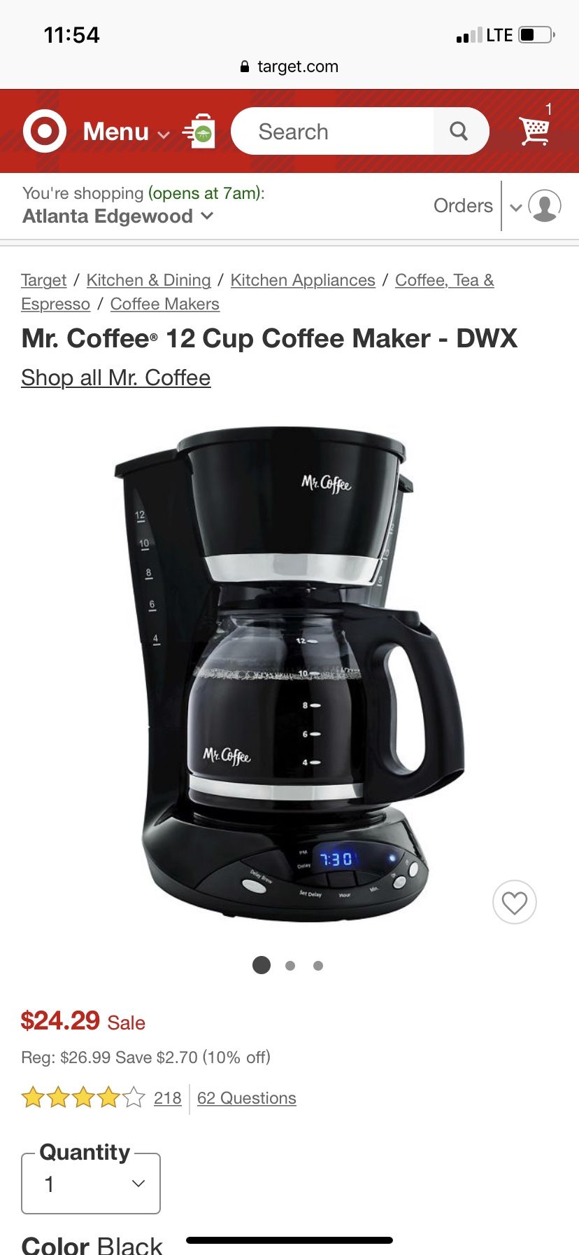 Mr Coffee 12 Cup Coffee Maker