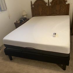 Adjustable Bed Frame With Remote & Mattress 
