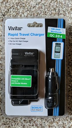 Vivitar 1 Hour Rapid Charger for Nikon EN-EL14 Battery