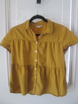 Golden Yellow Button Down