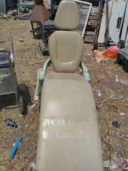 Vintage electric adjustable dental type chair.