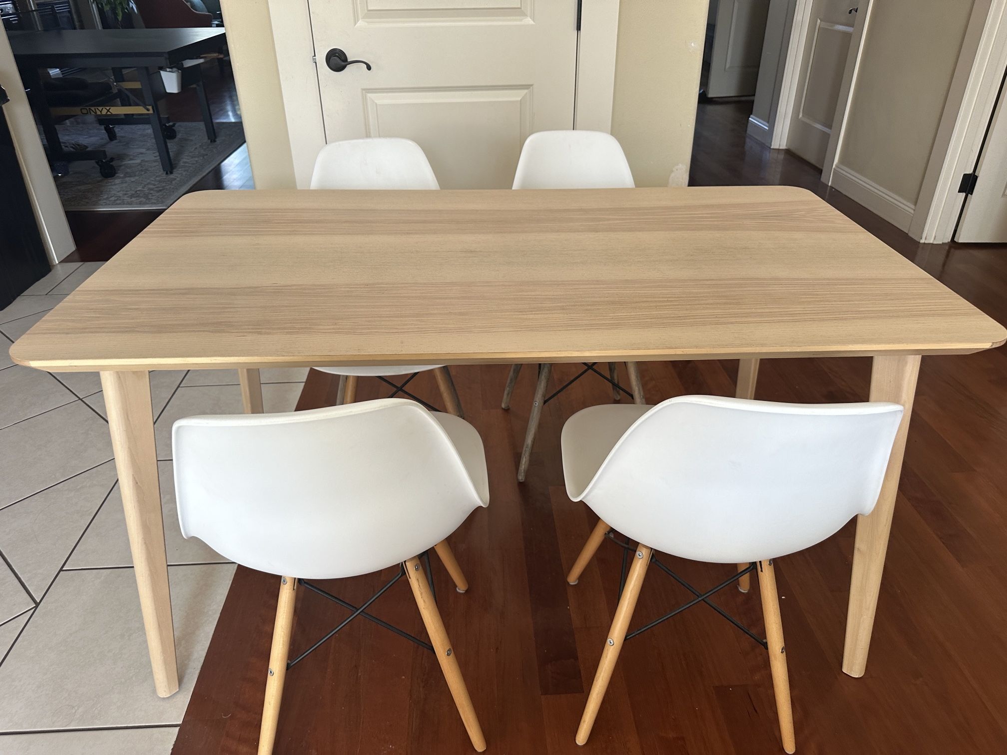 Ikea Dining Table And 4 Chairs + 2 Free Chairs