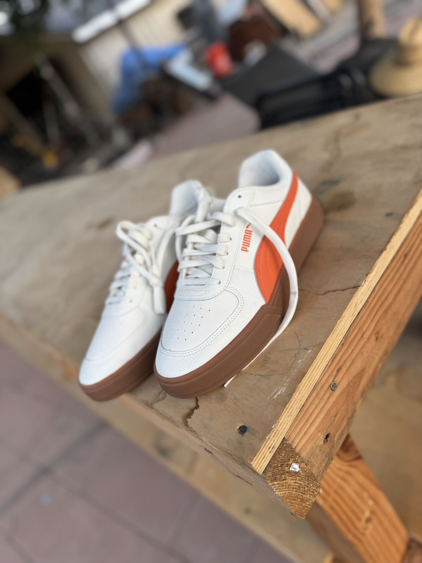 White Palermo Puma Shoe