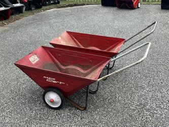 PAIR of Radio Flyer Steel Garden Cart / Wheelbarrow Perfect for Kids