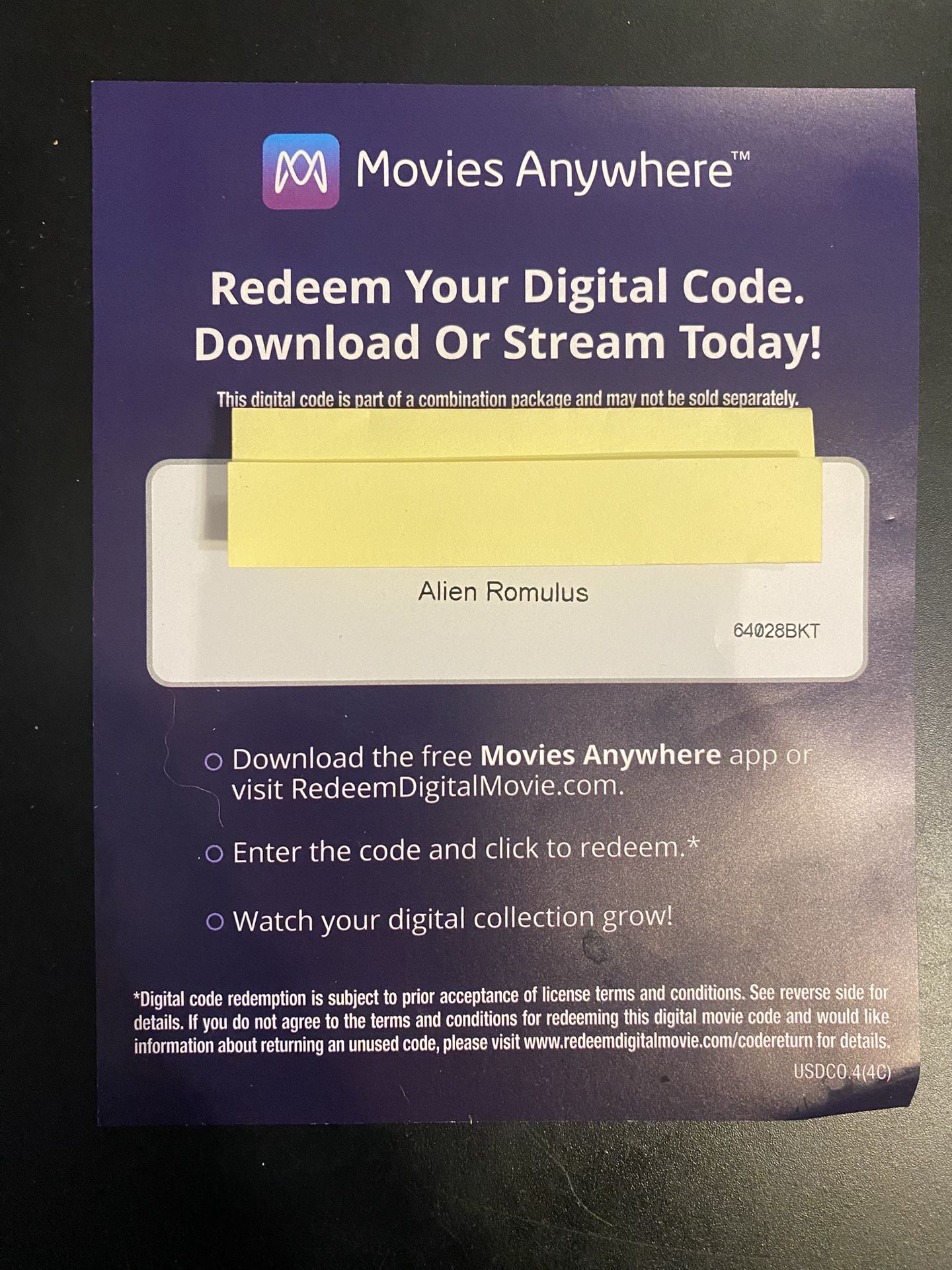 ALIEN (ROMULUS) “Digital Code”