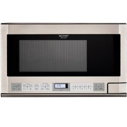 Sharp R1214TY 1.5 Cu. Ft. 1100W Over-the-Counter Microwave in Stainless Steel