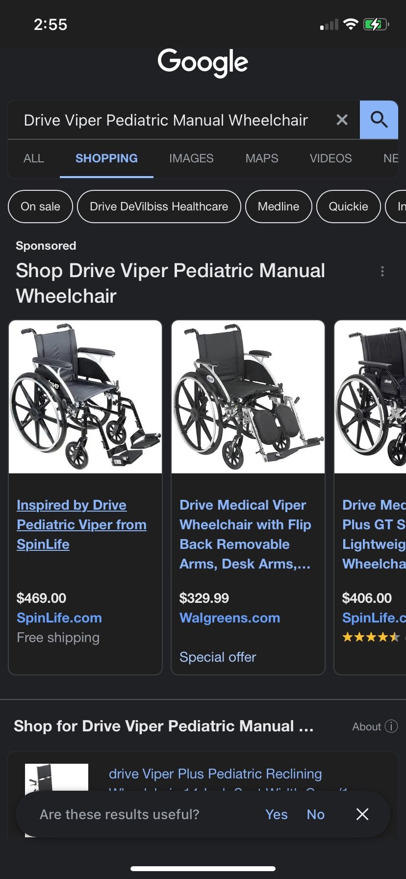 Drive Medical Viper Wheelchair with Arm Rests And Leg Rests