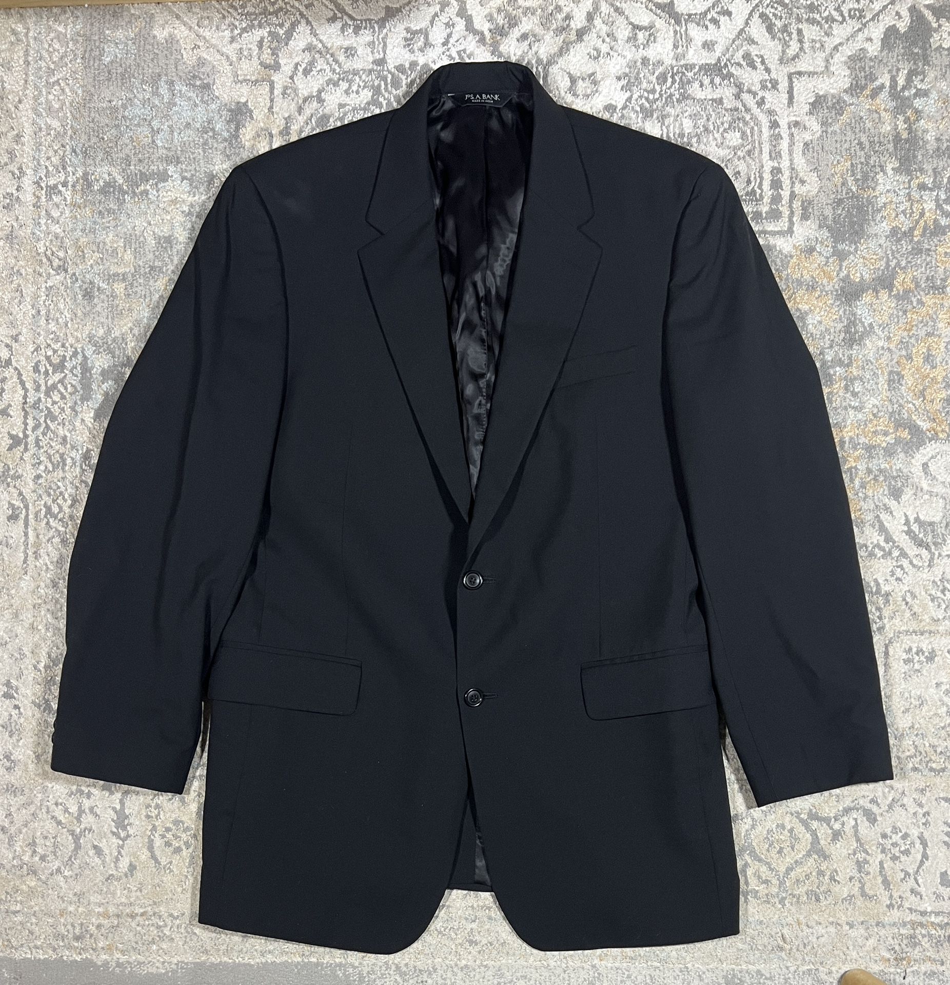 Jos. A. Bank Wool Black Men’s Size 42L 2 Button Jacket Sports Coat Blazer
