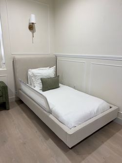 Twin upholstered beds