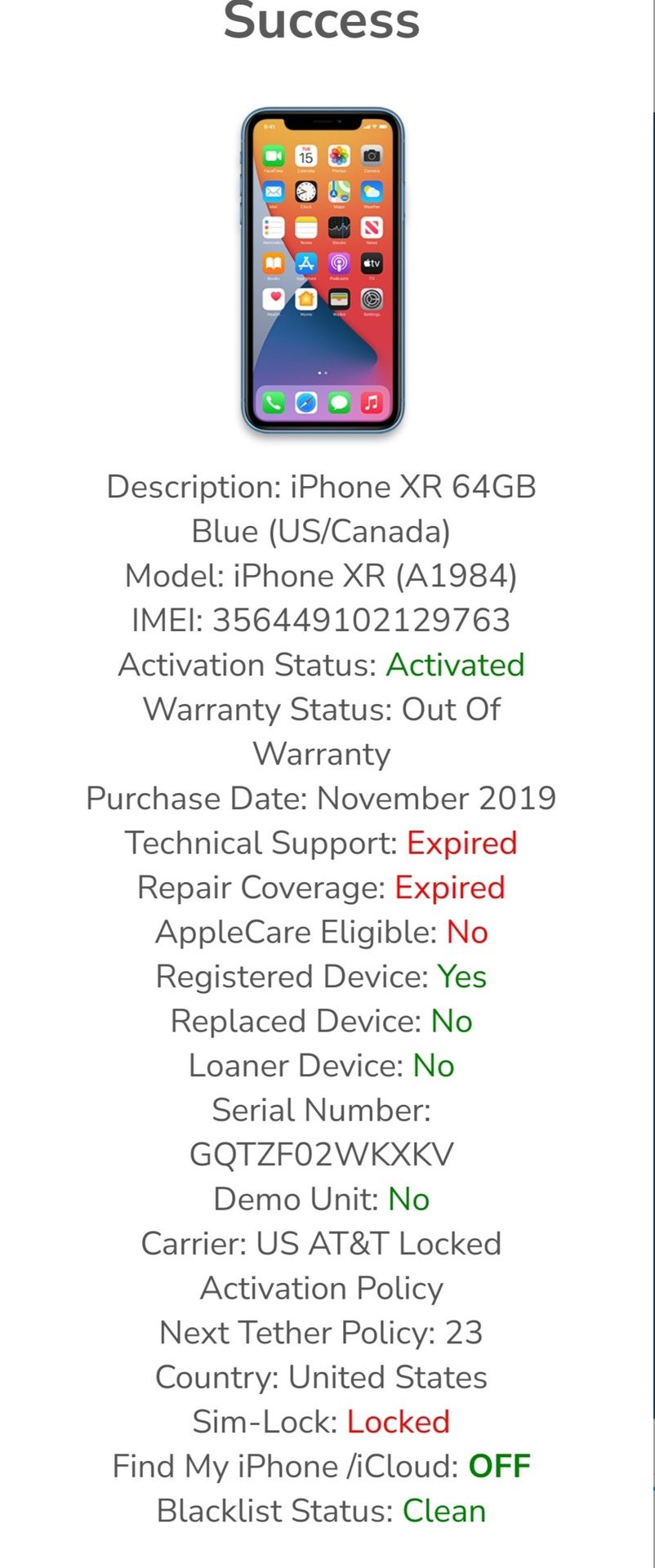 iphone Xr IF U COME PICK IT UP U can have it for 100 FLAT