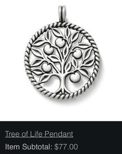 RETIRED James Avery Tree Of Life Pendant 