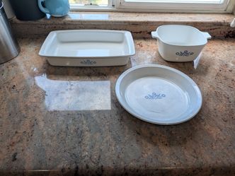 Vintage Blue Cornflower Corningware
