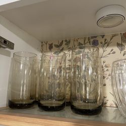 6 Tall Drinking Glasses - Moving Sale