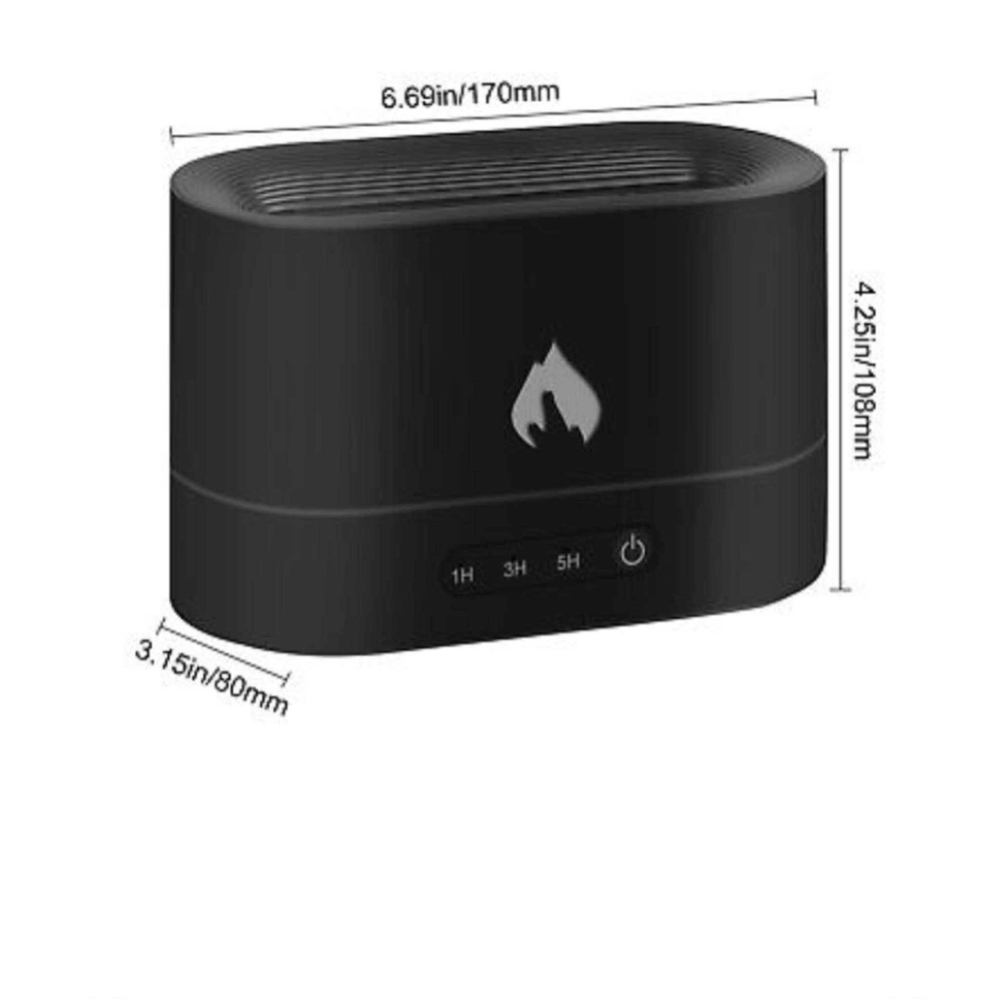 250ml USB Air Humidifier Essential Oil Aroma Diffuser 3D Flame Mist Home Decor