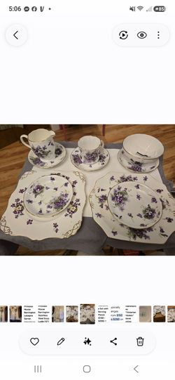 20 piece Victorian violets china