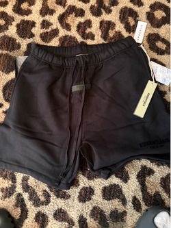 Black essentials fear of God shorts size medium