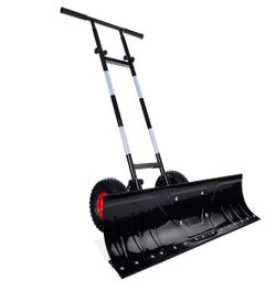 36in Galvanized Blade Heavy-Duty 2-Wheel Snow Pusher  - 1/2 Price before Winter