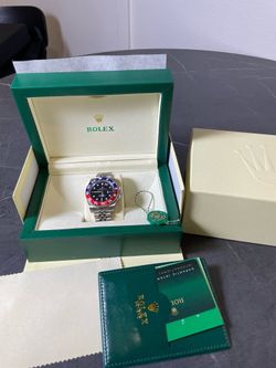 Rolex GMT-Master II Pepsi 40mm Ref. 126710BLRO Black Dial Jubilee Bracelet Full Set
