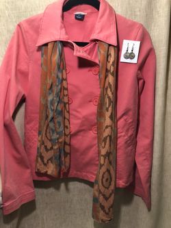Women’s Gap Jacket with Scarf and Earrings