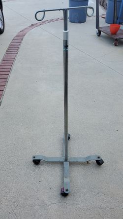 I.V. Pole-4 Leg 2 Hook Base size 23”